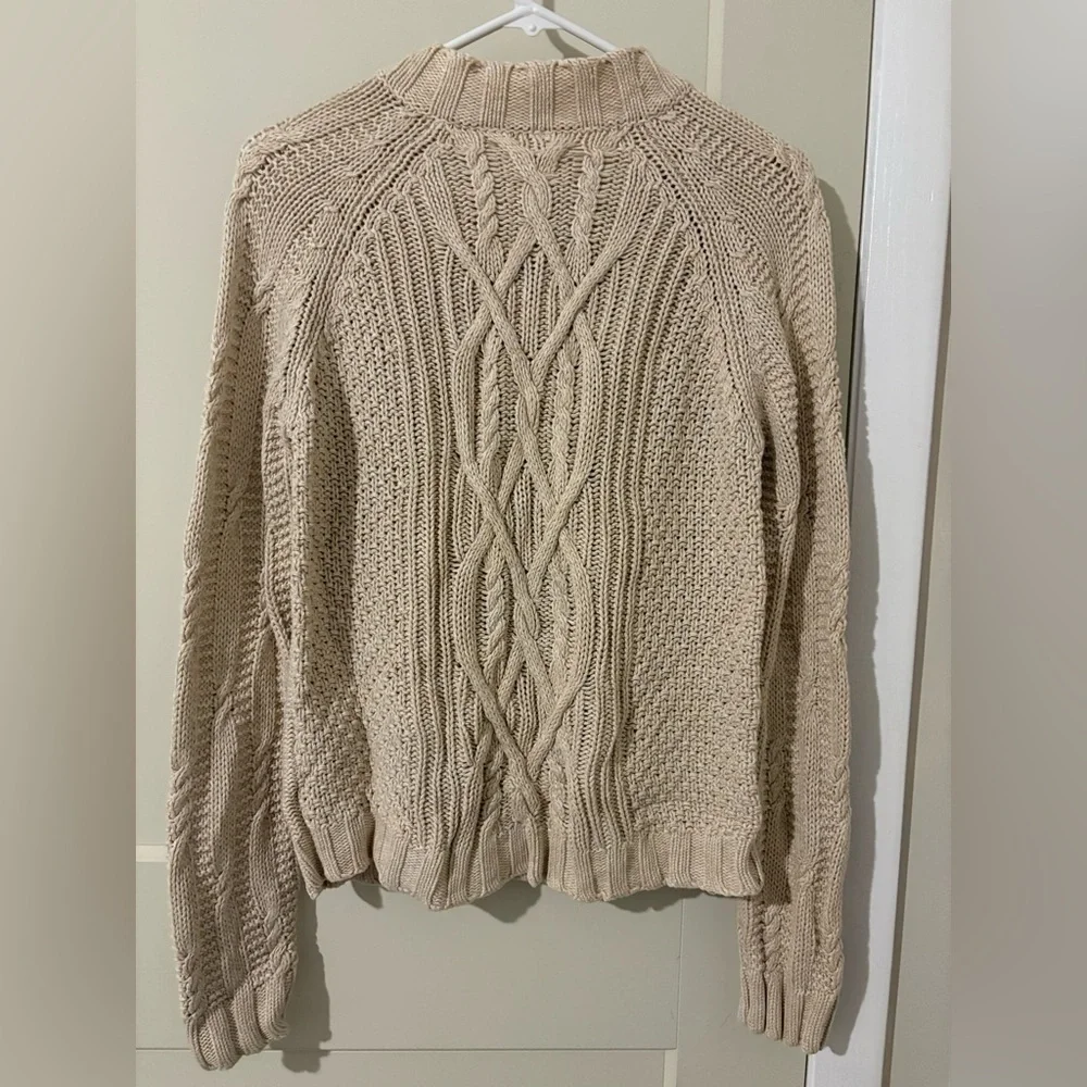 Women’s Leo & Nicole Quarter Zip Chunky Knit Long Sleeve Sweater